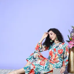 Varanga Women Floral Printed Regular Kurta with Palazzos-image-25