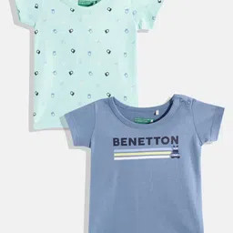 United Colors of Benetton Boys Pack of 2 Brand Logo Print Pure Cotton T-shirt-image-84