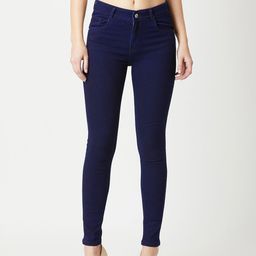 Miss Chase Women Navy Blue Skinny Fit Mid-Rise Clean Look Jeans-picture-6