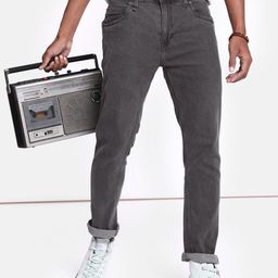 Roadster Men Charcoal Grey Skinny Fit Mid-Rise Clean Look Stretchable Jeans-image-74