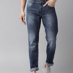 Roadster Men Blue Slim Fit Mid-Rise Low Distress Stretchable Jeans-image-72