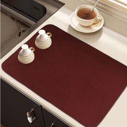 Kuber Industries Maroon 3 Pieces Kitchen Self Drying Microfiber Table Placemats-26
