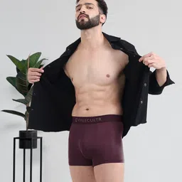 FREECULTR Men Burgundy Solid Anti-Microbial Air-Soft Micromodal Trunks FC-CX-T-PW-S-picture-20