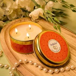 DeBelle Orange Scented Soy Wax Candle - Frankincense Myrrh-image-77