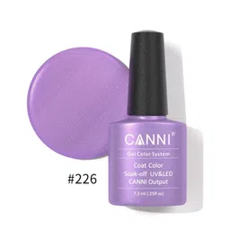 CANNI Gel Color System Coat Color Soak-Off UV&LED Gel Nail Polish-Elegant Purple Pearl 226-image-94