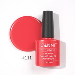 CANNI Gel Color System Coat Color Soak-Off UV&LED Gel Nail Polish - Electric Coral 111-image-99
