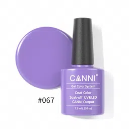 CANNI Gel Color System Coat Color Soak-Off UV&LED Gel Nail Polish - Snow Purple 067-35