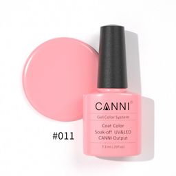 CANNI Gel Color System Coat Color Soak-Off UV&LED Gel Nail Polish - Solid Light Pink 011-image-107