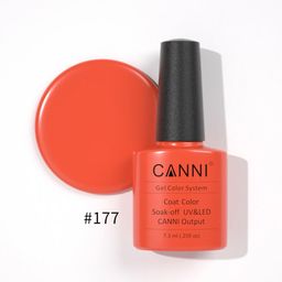 CANNI Gel Color System Coat Color Soak-Off UV&LED Gel Nail Polish - Noticeable Orange 177-image-41