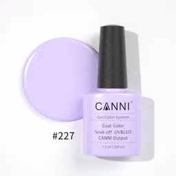 CANNI Gel Color System Coat Color Soak-Off UV&LED Gel Nail Polish - Light Lavender 227-image-96