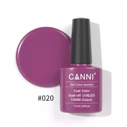 CANNI Gel Color System Coat Color Soak-Off UV&LED Gel Nail Polish - Enchanted Purple 020-27