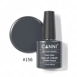 CANNI Gel Color System Coat Color Soak-off UV&LED Gel Nail Polish - Platinum Grey 156-image-72