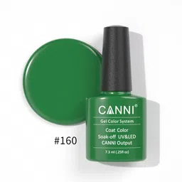 CANNI Gel Color System Coat Color Soak-off UV&LED Gel Nail Polish - Bright Green 160-image-88