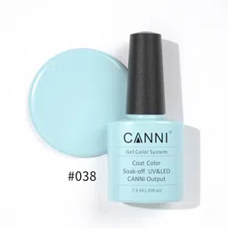 CANNI Gel Color System Coat Color Soak-off UV&LED Gel Nail Polish - Light Blue-Grey 038-image-83