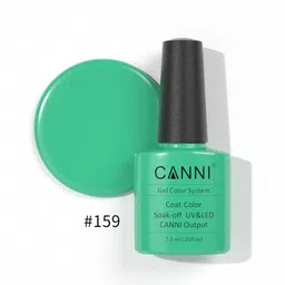CANNI Gel Color System Coat Color Soak-off UV&LED Gel Nail Polish - Bright Mint 159-image-93