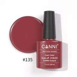 CANNI Gel Color System Coat Color Soak-off UV&LED Gel Nail Polish - Orient Red 135-image-95