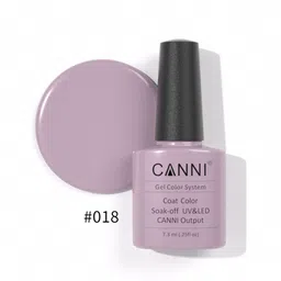 CANNI Gel Color System Coat Color Soak-off UV&LED Gel Nail Polish - Light Pinkish Grey 018-image-87