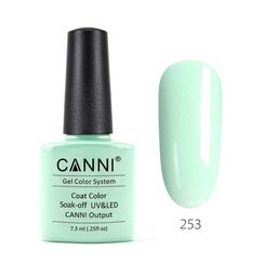 CANNI Gel Color System Coat Color Soak-off UV&LED Gel Nail Polish - Mintcream 253-image-93