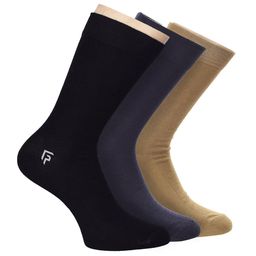 FOOTPRINTS Men Pack Of 3 Organic Cotton & Bamboo Anti-Odour Calf-Length Socks-picture-19