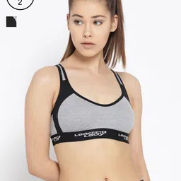 Leading Lady Pack of 2 Colourblocked Non-Wired Non Padded Sports Bras m-KOKO-image-39