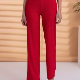 Lakshita Women Self Design Geometric Cotton Straight Palazzos-25