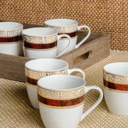 SONAKI White Printed Bone China Set-image-4