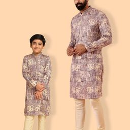 KISAH Boys Ethnic Motifs Printed Straight Kurta With Pyjama-picture-19