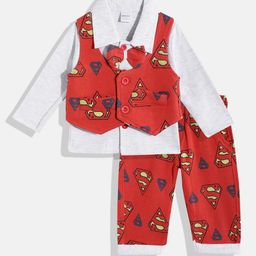 Moms Love Infant Boys Pure Cotton Superman Printed Clothing Set-11