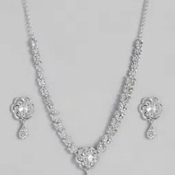 Kord Store American Diamond Rhodium-Plated Jewellery Set-83