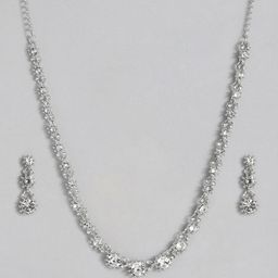 Kord Store American Diamond Rhodium-Plated Jewellery Set-34