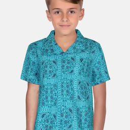 Allen Solly Junior Boys Floral Opaque Printed Casual Shirt-picture-38