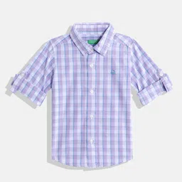 United Colors of Benetton Boys Cotton Checked Casual Shirt-image-68