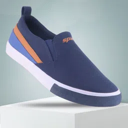 Sparx Men Navy Blue & Tan Textile Running Non-Marking Shoes-image-15