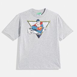 United Colors of Benetton Boys Superman Printed Drop-Shoulder Sleeves Pure Cotton T-shirt-picture-1