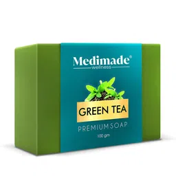 Medimade Anti Bacterial & Anti Acne Green Tea Bathing Soap For Gentle Exfoliation - 100 g-32