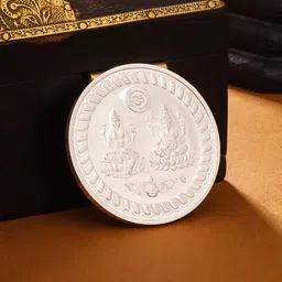 Kicky And Perky999 Pure Silver Lord Ganesha and Goddess Lakshmi Coin-20gm-image-7