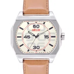 Helix Men Brass Dial & Stainless Steel Bracelet Style Straps Analogue Watch TW040HG02-image-17