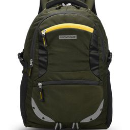 Provogue Unisex Olive Green Backpack with Reflective Strip-31