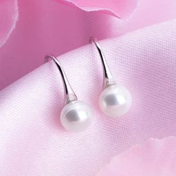 Zavya 925 Pure Sterling Silver Rhodium-Plated Pearls-Studded Teardrop Shaped Drop Earrings-image-51