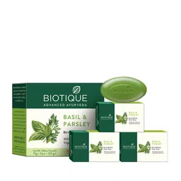 Biotique Set of 3 Bio Basil and Parsley Body Soaps For Deep Cleansing & Oily Skin-43