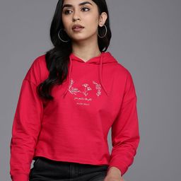 Allen Solly Woman Graphic Printed Pure Cotton Hooded Sweatshirt-picture-46