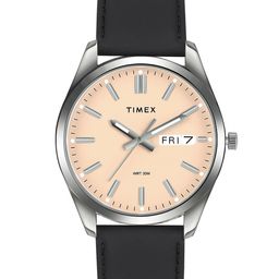Timex Men Brass Dial & Leather Straps Analogue Watch- TWTG10417-54