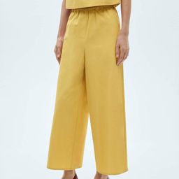 MANGO Women Mid-Rise Pure Cotton Flared Fit Parallel Trousers-image-27