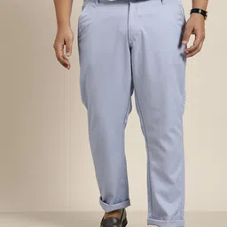 SOJANYA PLUS Men Blue Smart Regular Fit Chino Trousers-image-98