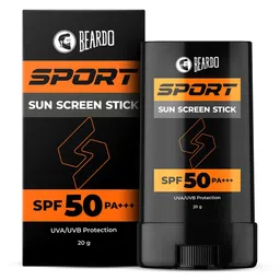 BEARDO Men Sport Sunscreen Stick SPF 50 PA+++ UVA/UVB with Hyaluronic Acid - 20g-13