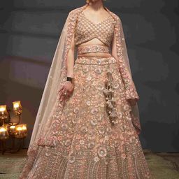 panchhi Embroidered Sequinned Semi-Stitched Lehenga & Unstitched Blouse With Dupatta-picture-38
