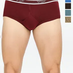 VIP Men Pack Of 5 Assorted Pure Cotton Ribbed Briefs VP-MI-BF-SPECT-10P-95-PO5-picture-1