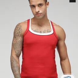 SPORTO Men Pack Of 2 Anti Piling Super Combed Cotton Vest Vest888-picture-1