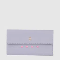 Baggit Women Solid Minimal Embellished PU Three Fold Wallet with SIM Card Holder-70