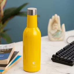 CLAY CRAFT Yellow Stainless Steel Single Wall Water Bottle 1.1 L-image-49